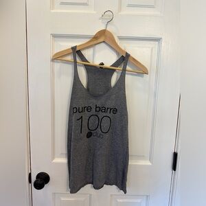 Pure Barre 100 milestone tank in gray